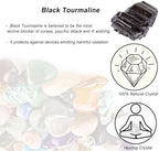 Erliway 2-3'' Black Tourmaline Raw Crystals, Natural Rough Crystals and Healing Stones, Crystal Rocks and Gemstones for Tumbling Cabbing Fountain Rocks Decoration Wire Wrapping Reiki (0.15-0.22lb)