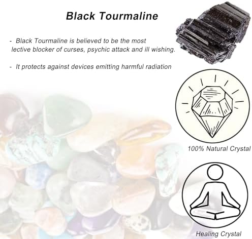 Erliway 2-3'' Black Tourmaline Raw Crystals, Natural Rough Crystals and Healing Stones, Crystal Rocks and Gemstones for Tumbling Cabbing Fountain Rocks Decoration Wire Wrapping Reiki (0.15-0.22lb)