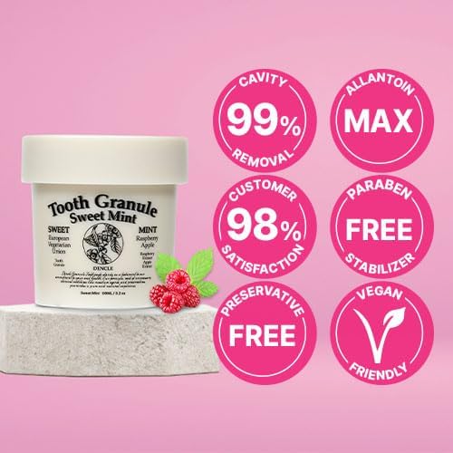 Tooth Granule Sweetmint 90ml - Preservative-Free, Fluoride-Free, Water-Free, Vegan, Whitening Toothpaste