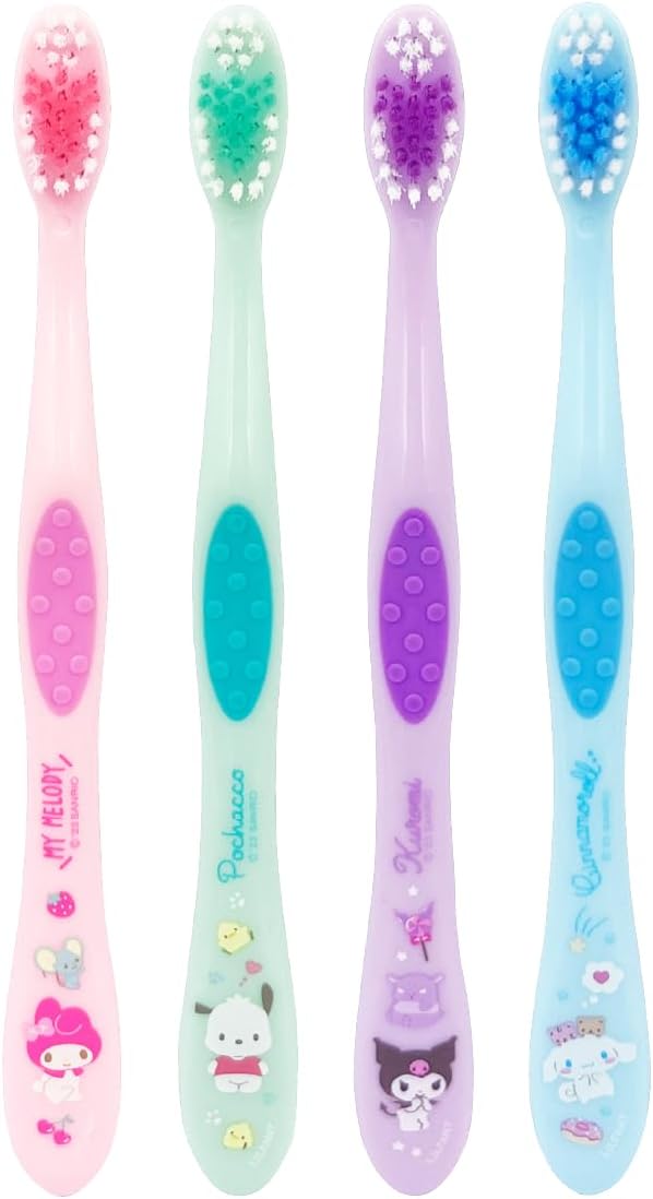Cute Toothbrush Set (4 Pack), Soft Bristles, Compact Head, Easy Grip Handle, Travel & Gift Ready, Kids & Adults Manual Toothbrush