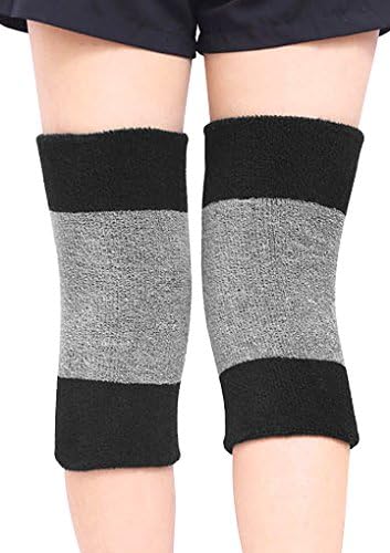 FakeFace Winter Soft Thermal Knee Braces Leg Warmers Cozy Warm Skiing Cycling Camping Runing Arthritis Tendonitis Knee Pads Leg Sleeves Support Protector for Men Women