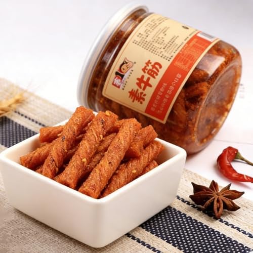 Chinese Style Spicy LaTiao Strips, Small Gluten Spicy Strips Latiao Snack Food, Best Vegan Fragrant Spicy Flavour, Spicy Sweet Savory,3 combinations Packed (3 Pack)