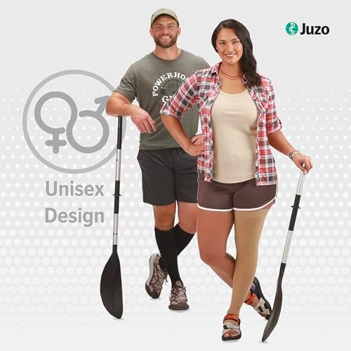 Juzo Dynamic Varin 3512 Knee-High, 30-40 mmHg Open Toe Compression Stocking - Men & Women, Short, 2 (II), Beige