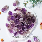 Apengshi 0.97 lb (440g) Natural Amethyst Crystal Points Irregular Rough Crystal Stone Raw Crystal Gemstones Bulk Chakra Stones Meditation Reiki Collect Handmade DIY