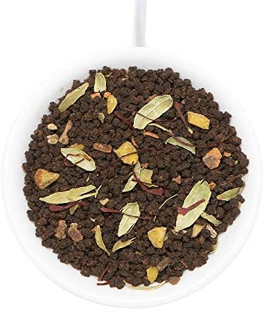 VAHDAM Saffron Spiced Chai (Loose Leaf, 50 Cups, 100g) | Black Tea with Cardamom, Cinnamon, Clove, Almond & Saffron | Enjoy Hot, Iced, or as a Chai Latte