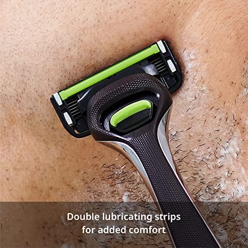 Dorco Pace 6 Pro - Six Blade Razor System with Trimmer - 10 Pack (1 Handle + 10 Cartridges)