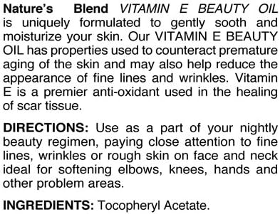Natures Blend Vitamin E Beauty Oil 49,000 IU Beauty Oil