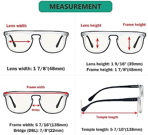 Eyekepper 4-Pack Progressive Multifocus Reading Glasses Blue Light Blocking No Line Multifocal Readers Double Color