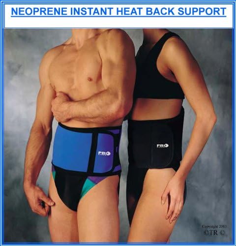 Proline Neoprene Instant Heat Back Support, Blue, Adult One Size