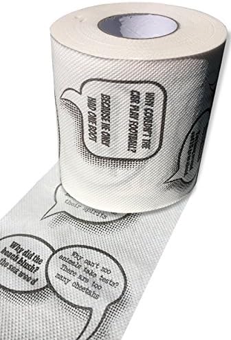 Funny Toilet Paper with Printed Jokes & Riddles - 85 Ft Toilet Roll, Quilted for Comfort - Fun Gifts for Women, Perfect Prank Gifts for Down Time