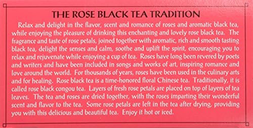 Triple Leaf Tea Black Tea Bags, Rose, 20 Count