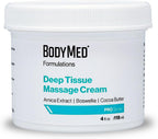 BodyMed Formulations Deep Tissue Massage Cream, 4 oz. – Fragrance-Free, All-Natural Cream for Massage Therapy – Leaping Bunny Certified – with Arnica Extract & Jojoba – Non-Staining, & Paraben Free