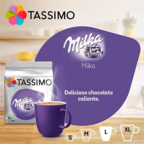 Tassimo Milka Hot Chocolate, 5-Pack, Chocolate, Capsules, 40 T-Discs/Servings