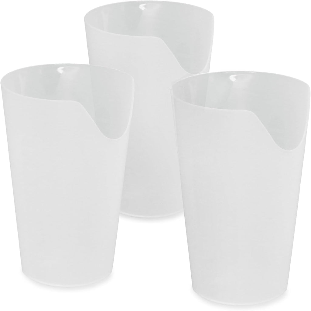 HealthSmart 12 oz. Nosey Cups for Adults - 3 Pack, Adult Sippy Cup, Autism Friendly, Dysphagia, Special Needs, Parkinsons and Occupational Therapy Tools, Elderly Assistance Products