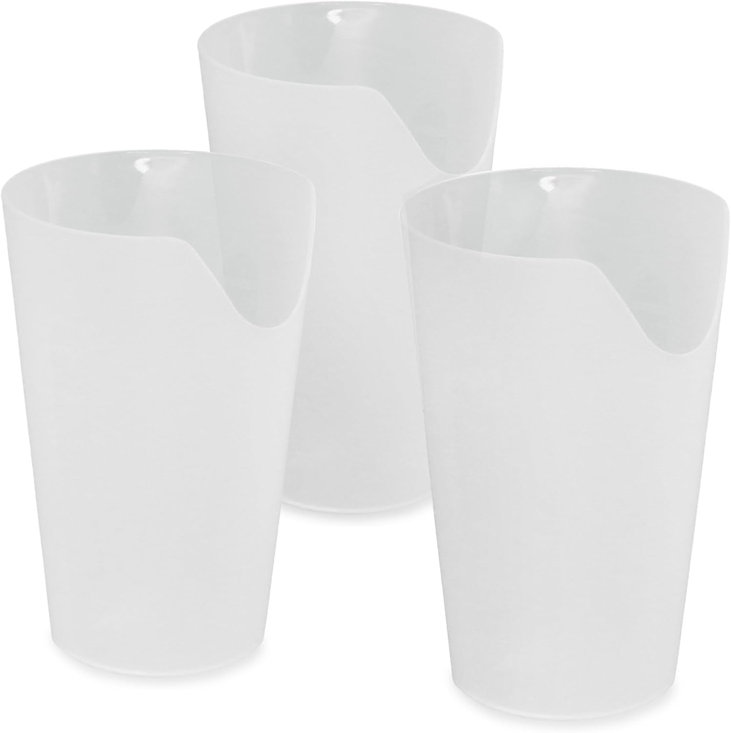 HealthSmart 12 oz. Nosey Cups for Adults - 3 Pack, Adult Sippy Cup, Autism Friendly, Dysphagia, Special Needs, Parkinsons and Occupational Therapy Tools, Elderly Assistance Products