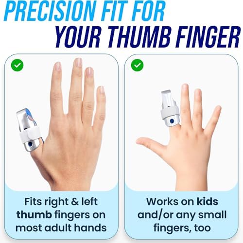 Thumb Brace (2 Pack) Trigger Thumb Splint, Thumb Splint for Pain Relief, Thumb Stabilizer, Thumb Brace Right Hand for Arthritis, Mallet Finger, Also Fits Index, Ring, Pinky, Little, Small Fingers