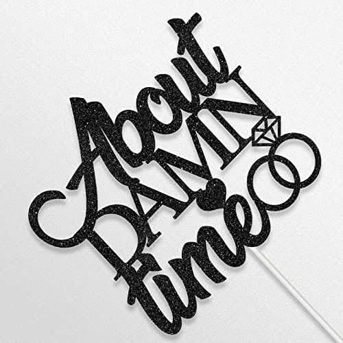 About Damn Time Cake Topper Funny Wedding Engagement Bridal Shower Party Decor Wedding Cake Decor Anniversary Matrimony Party Supplies