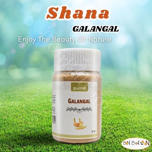 Shana Galangal Powder Ground Dry Pure Natural Herbs Premium Dried Spicy Galangal Hulangan Galangan Herbal Herb Seasoning Spice Spices Kosher Halal (1 Pack = 1.76 oz / 50 gm) خولنجان مطحون شانه حلال