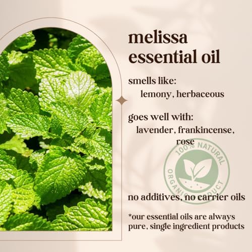 Avivni Melissa Essential Oil Blend - 100% Pure & Natural, Undiluted for Aromatherapy, Hair, Skin, Diffuser (0.33oz - 10ml)