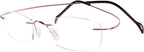 Agstum Titanium Rimless Flexible Frame Hingeless Optical Eyeglasses Clear Lens