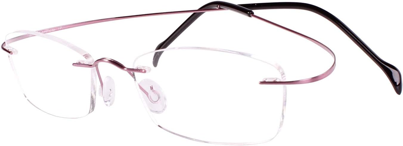Agstum Titanium Rimless Flexible Frame Hingeless Optical Eyeglasses Clear Lens