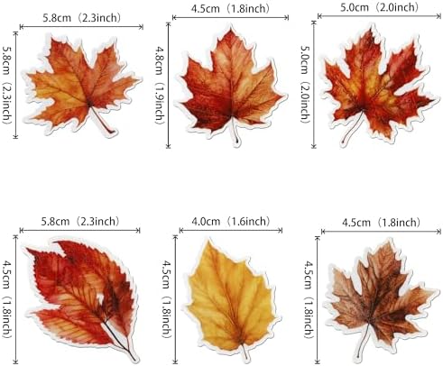 48 PCS Edible Edible Fall Leaves Cupcake Toppers Wafer Paper Autumn Maple Leaves Cupcake Picks Edible Gold leaf Cupcake Decorations for Thanksgiving Baby Shower Birthday Party Cake Decor Supplies
