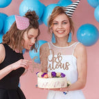 40 and Fabulous Cake Topper Rose Gold Glitter 40th Birthday Cake Topper Forty and Fabulous Birthday Cake Topper for Women