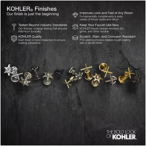 KOHLER K-23294-BL Square 18 Inch Grab Bar, Installation Hardware Included, 300lb Capacity, Matte Black