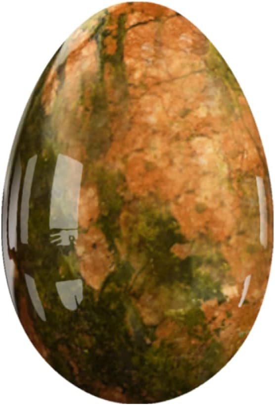 Undrilled Yoni Egg Natural Stone 30X20mm Jade Eggs Kegel Exercise Feminine Care Crystal Massage Ball,Unakite Eggs