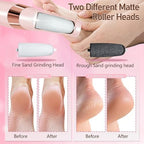 Callus Remover for Feet，Electric Foot Callus Remover with 2 Rollers 2 Speed,16 in1 Rechargeable Foot File Pedicure Kits for Dead Hard Cracked Dry Skin