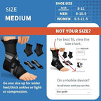 PAPLUS 2 Pairs Ankle Brace for Men & Women Plantar Fasciitis Relief- Adjustable Ankle Support for Foot Pain, Achilles Tendonitis Brace - with Removable Strap for Swelling Black
