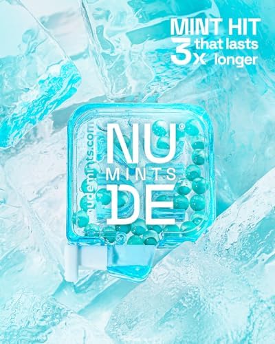 NUDE MINTS | Dual Action Liquid Capsules | Mouth Watering Mint - Lasts 3X Longer - 3X Stronger - Extreme Bad Breath Treatment For Adults - Sugar Free, 0 Calorie - Peppermint - 5 Pack - 150 Capsules