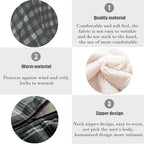 Wheelchair Warmer Blanket, Semi Wrapped Wheelchair Warmer Blanket Adults with Hat, Suitable for Most Adults,Black