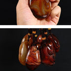 COLLBATH Natural Sardonyx Agate Stones Big Tumbled Healing Crystals for Crafts Meditation Home Decor Positive Energy and Chakra Balancing