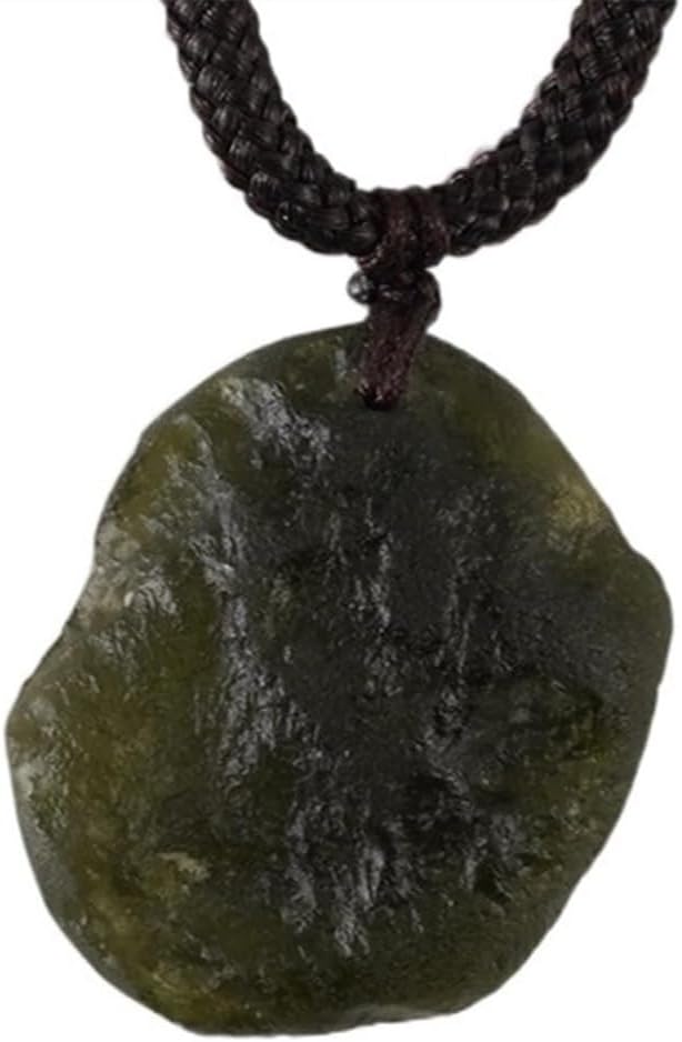 Moldavite Crystal,Meteorite Tektite Necklace,Raw Moldavite Czech Meteorite,Irregular Shape,Green Glass
