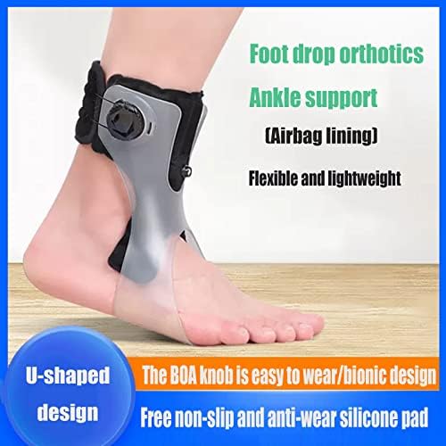 SFKLYU AFO Drop Foot Brace Orthosis Ankle Brace Support Drop Foot Brace for Walking Improve Walking Gait for Hemiplegia Stroke Shoes,A/right,L