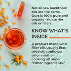SEABUCKWONDERS Organic Sea Buckthorn Oil Omega-7 Complete, 120 Softgels, 60 Day Supply, with Omega 3, 6 & 9, Supports Hair, Skin & Nails, 100% Pure with Zero Filler Oil
