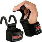 MRX BOXING & FITNESS Weight Lifting Hooks for Men & Women Thick Wrist Padding Weight Lifting Grips for Powerlifting, Shrugs, Rows & Deadlift Support