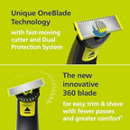 Philips Norelco One 360 Hybrid Face, Electric Beard Trimmer and Shaver, with 360 Technology, 1x 360 for Face, 5in1 Adjustable Comb, Model QP2724/90