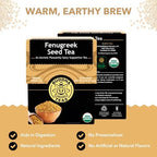 Buddha Teas - Fenugreek Seed Tea - Herbal Tea - Supports Digestion & Overall Wellness - Natural Ingredients - Caffeine Free - OU Kosher - 18 Tea Bags (Pack of 1)
