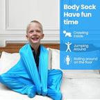 Sensory Body Sock for Kids – Blue Compression Sack for Focus, Calm, Movement & Play – Stretchy Suit for Autism & ADHD