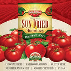 Bella Sun Luci Sun Dried Tomatoes Julienne Cut, Mediterranean Style Sun-Ripened Tomatoes, Kosher, Vegan, Gluten-Free, Premium Ingredient for Pasta, Pizza, Salads, Sandwiches & Appetizers