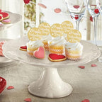 BEISHIDA 10pcs Happy Valentine's Day Cupcake Topper Heart Acrylic Cupcake Decoration Discs Mirror Sweet Love Cupcake Decors Happy Valentine's Day Party Supplies Wedding Anniversary Engagement
