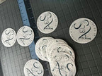 Custom Wedding Drink Toppers, initials Monogram Cocktail Floaters, 2 or 2.5 inch 12 Pack, engagement toppers
