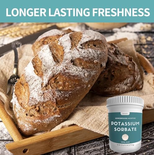 9.6 oz Potassium Sorbate, 100% Pure, Food Grade, Premium Potassium Sorbate for Wine Making, Home Brewing, Cakes, Soft Candy, Cookies and More