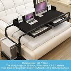 Overbed Table Wheels Extendable Rolling Overbed Table,Overbed Table with Wheels,Overbed Desk Rolling Laptop Stand Over Bed Desk Mobile Overbed Table with Adjustable Length and Heig