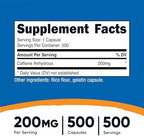 Nutricost Caffeine Pills, 200mg Per Serving (500 Caps)