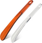 9.05"/16" Plastic Shoe Horn, 2 Pack, Hanging Hole for Easy Storage, Ideal for Seniors, Pregnant, Kids & traveller