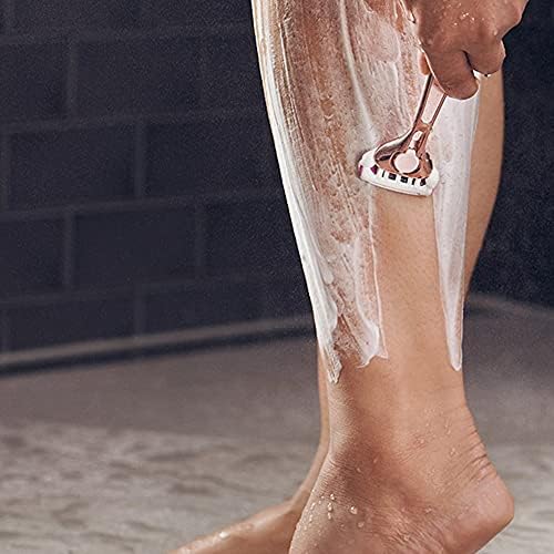 Wilkinson Sword - Quattro for Women | Premium Metal Rose Gold | Razor Handle + 5 Blade Refills
