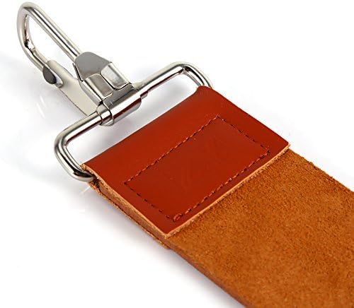 Genuine Leather Strop, 19.8 * 2in Straight Razor Strop, Barber Razor Sharpening Belt Suitable for Straight Razors Sharpeners and Chisels